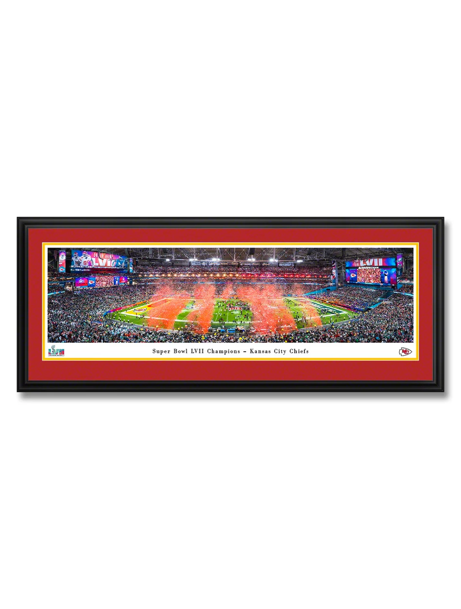 2023 Super Bowl LVII Champion Kansas City Chiefs Panoramic Picture Deluxe Frame