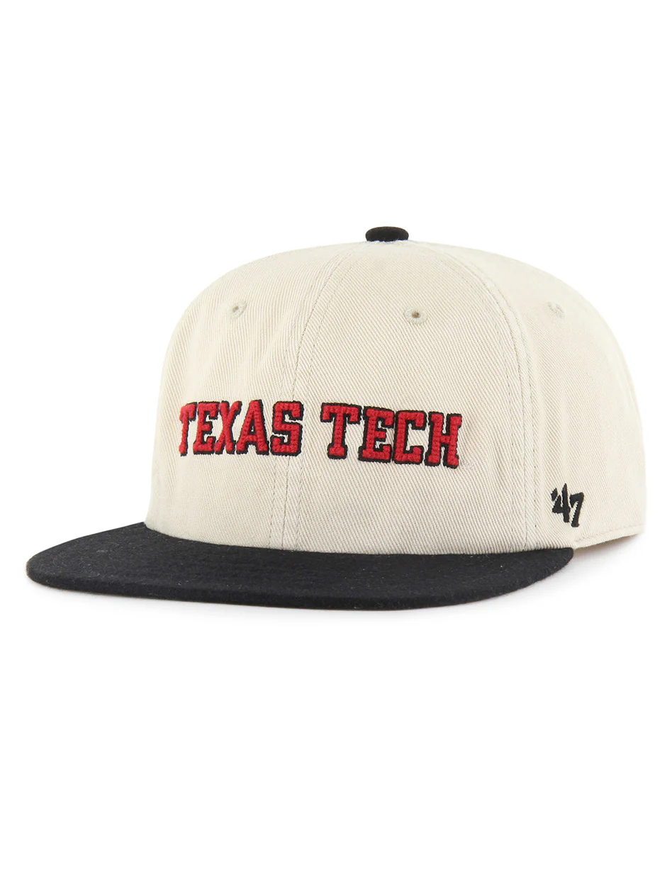 '47 Brand Texas Tech Chainstitch Double T "Fieldstone" Snapback Cap