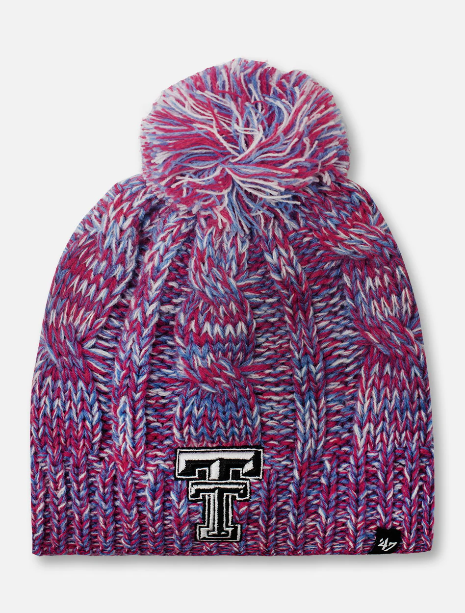 47 Brand Texas Tech Red Raiders Black and White Double T "Honey" YOUTH  Beanie