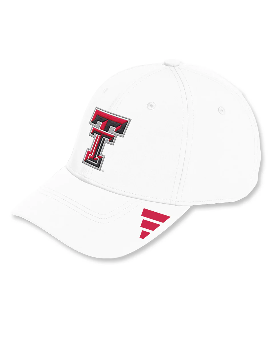 Adidas Texas Tech 2025 Sideline Poly Stretch Flex Fitted Hat