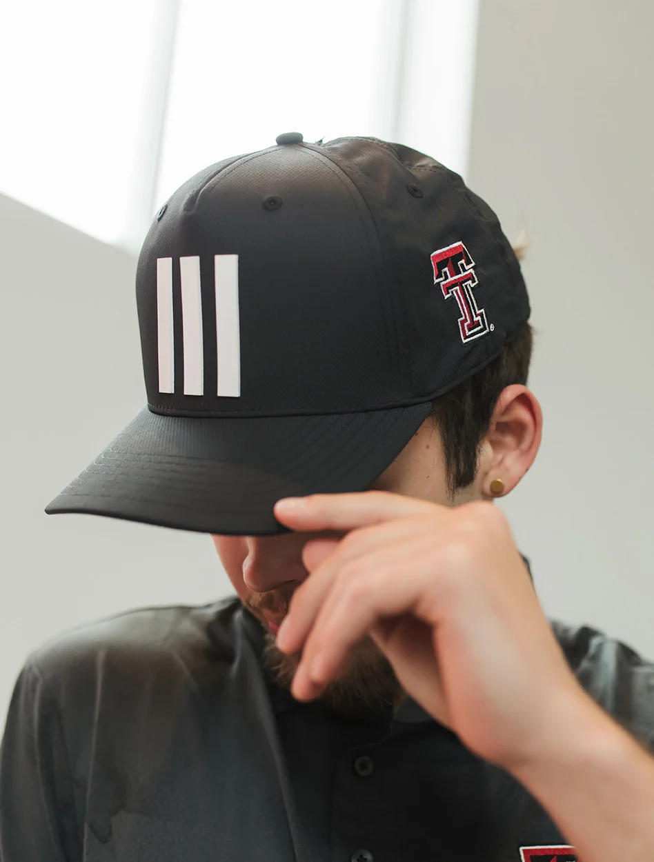 Adidas Texas Tech Double T Tour 3 Stripe Hat