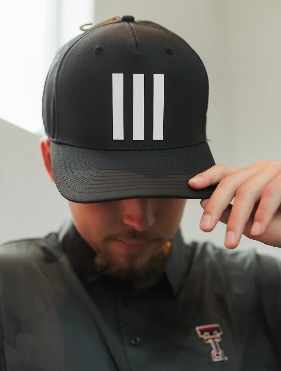 Adidas Texas Tech Double T Tour 3 Stripe Hat - Image 2