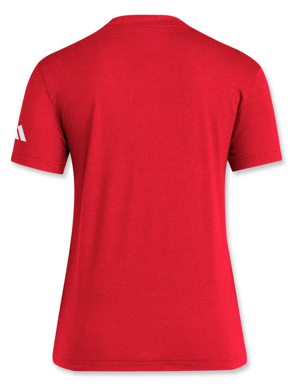 Adidas Texas Tech "Laurel Shield" Women's Blended Short Sleeve V-Neck - Image 2