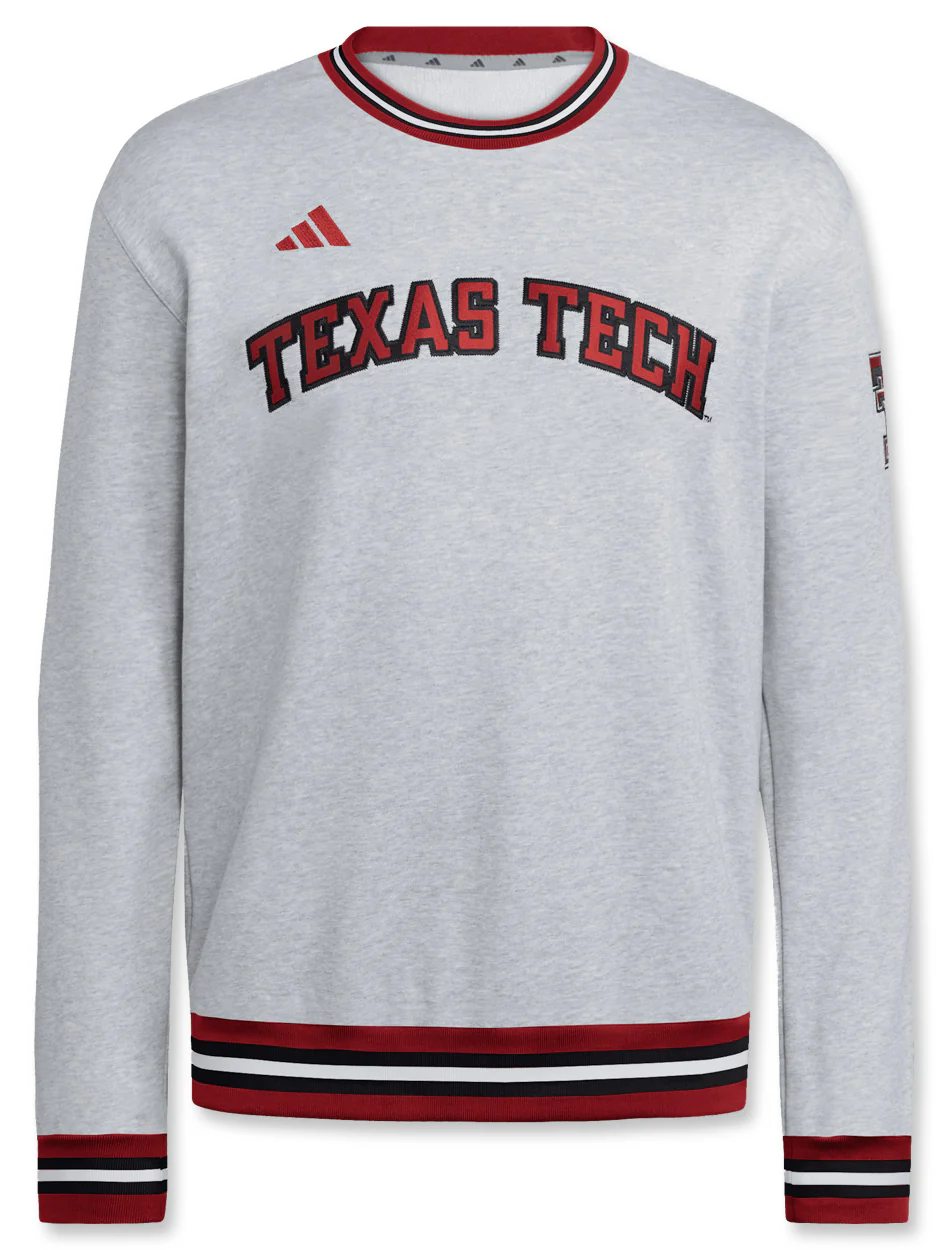 Adidas Texas Tech Rib Crew Sweatshirt (mhs-569)
