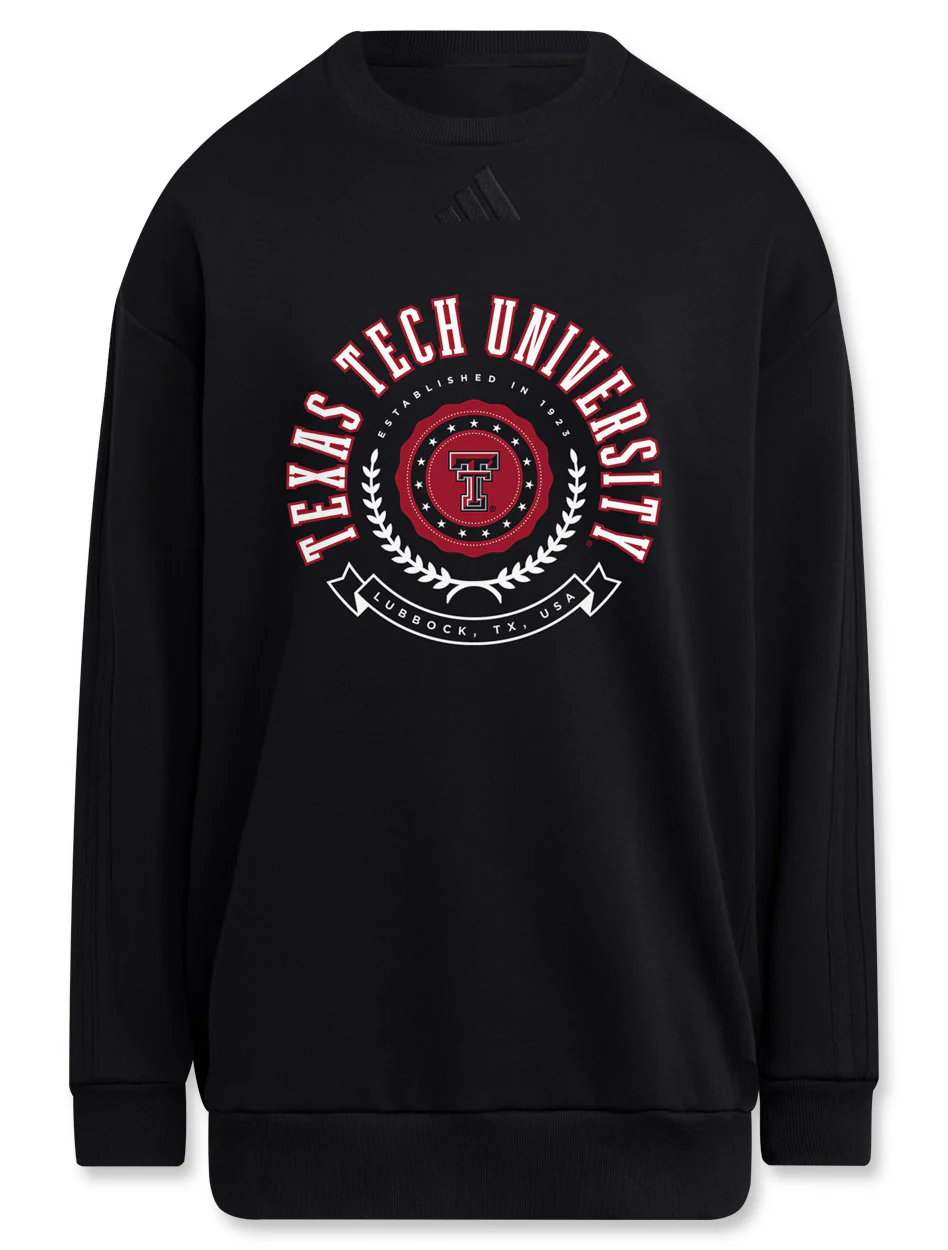 Adidas Texas Tech Women's "Ivy Circle" Crew Sweatshirt