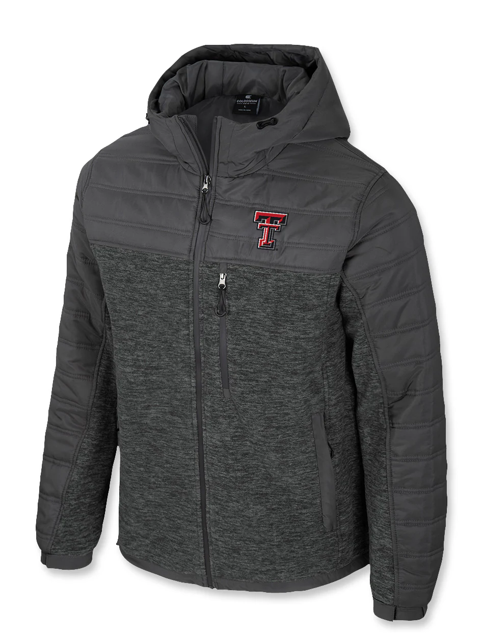 Arena Texas Tech "Nightman" Hooded Puffer Full Zip Jacket