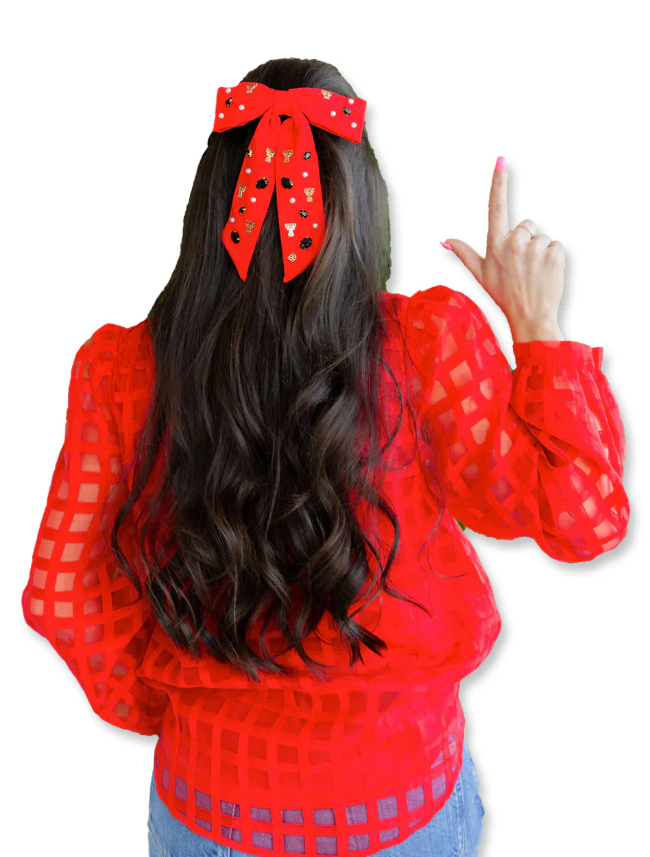 Brianna Cannon Texas Tech Bow Barrette