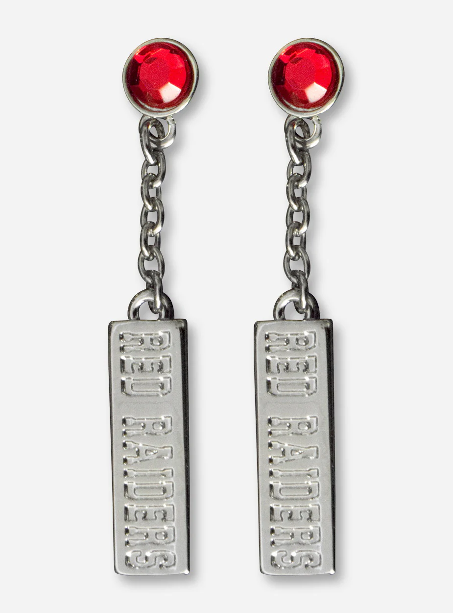 Emerson Red Raiders Silver Drop Earrings