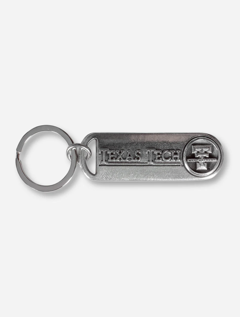 Heritage Pewter Texas Tech Double T Scoop Keychain