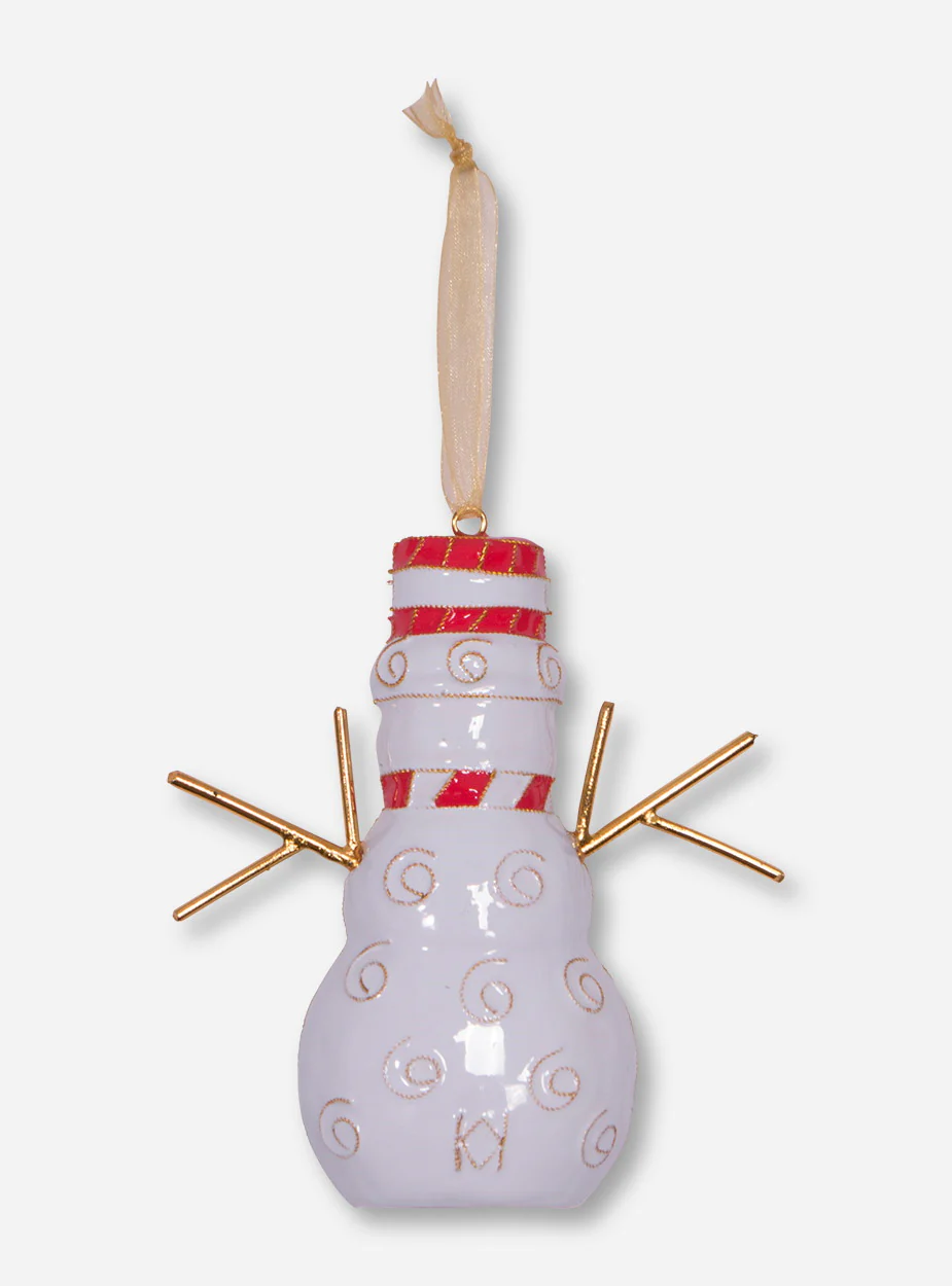 Kitty Keller Snowman Double T Ornament - Texas Tech - Image 2