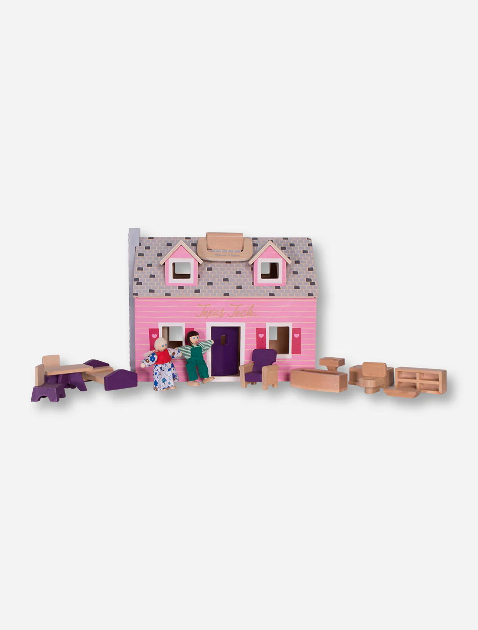 Melissa & Doug Texas Tech Fold-and-Go Dollhouse Set