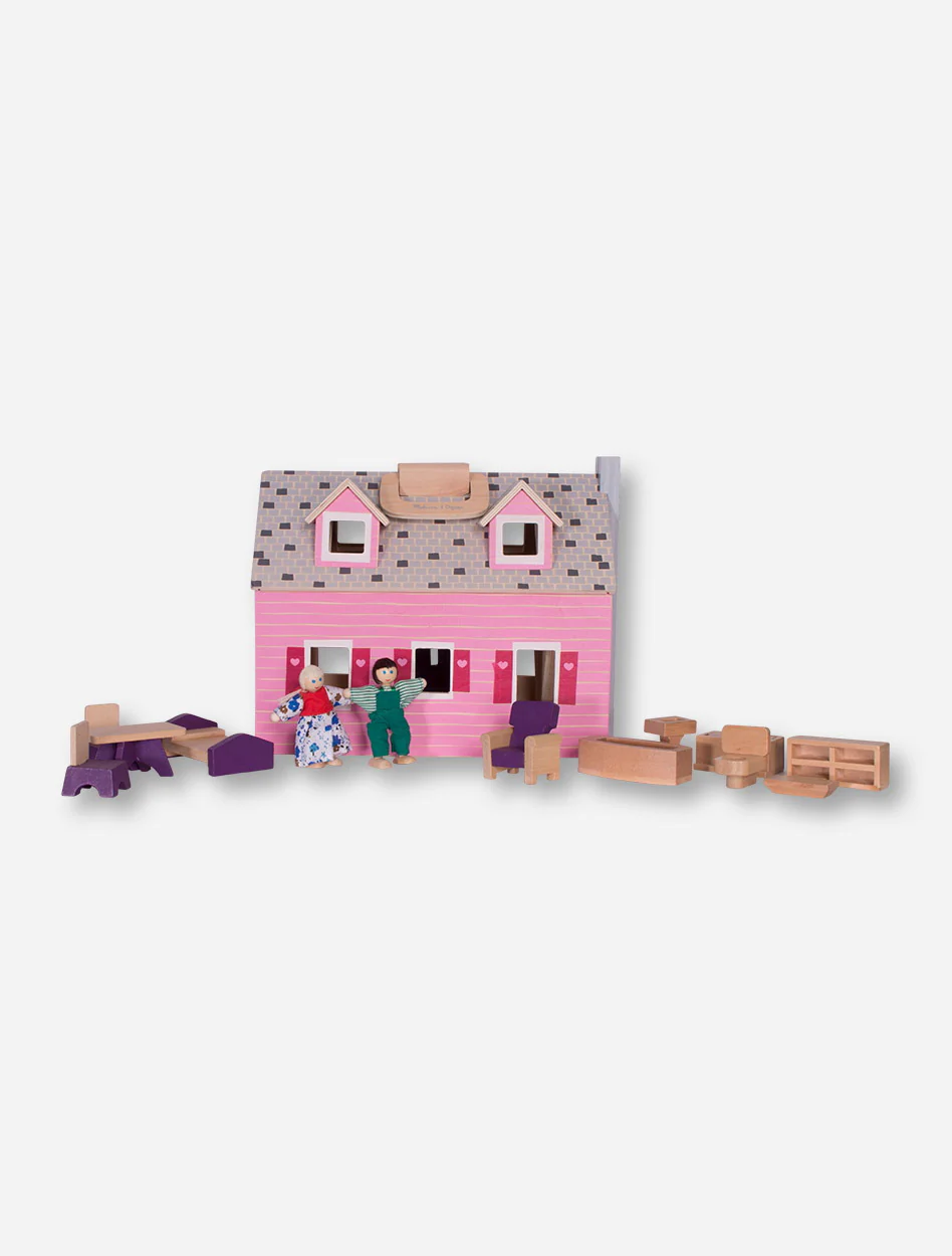 Melissa & Doug Texas Tech Fold-and-Go Dollhouse Set - Image 2
