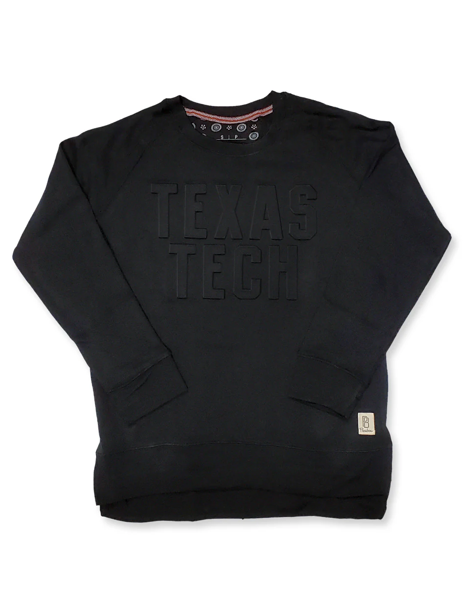 Press Box "Embossed" Oversized Hi-Lo Raglan Fleece