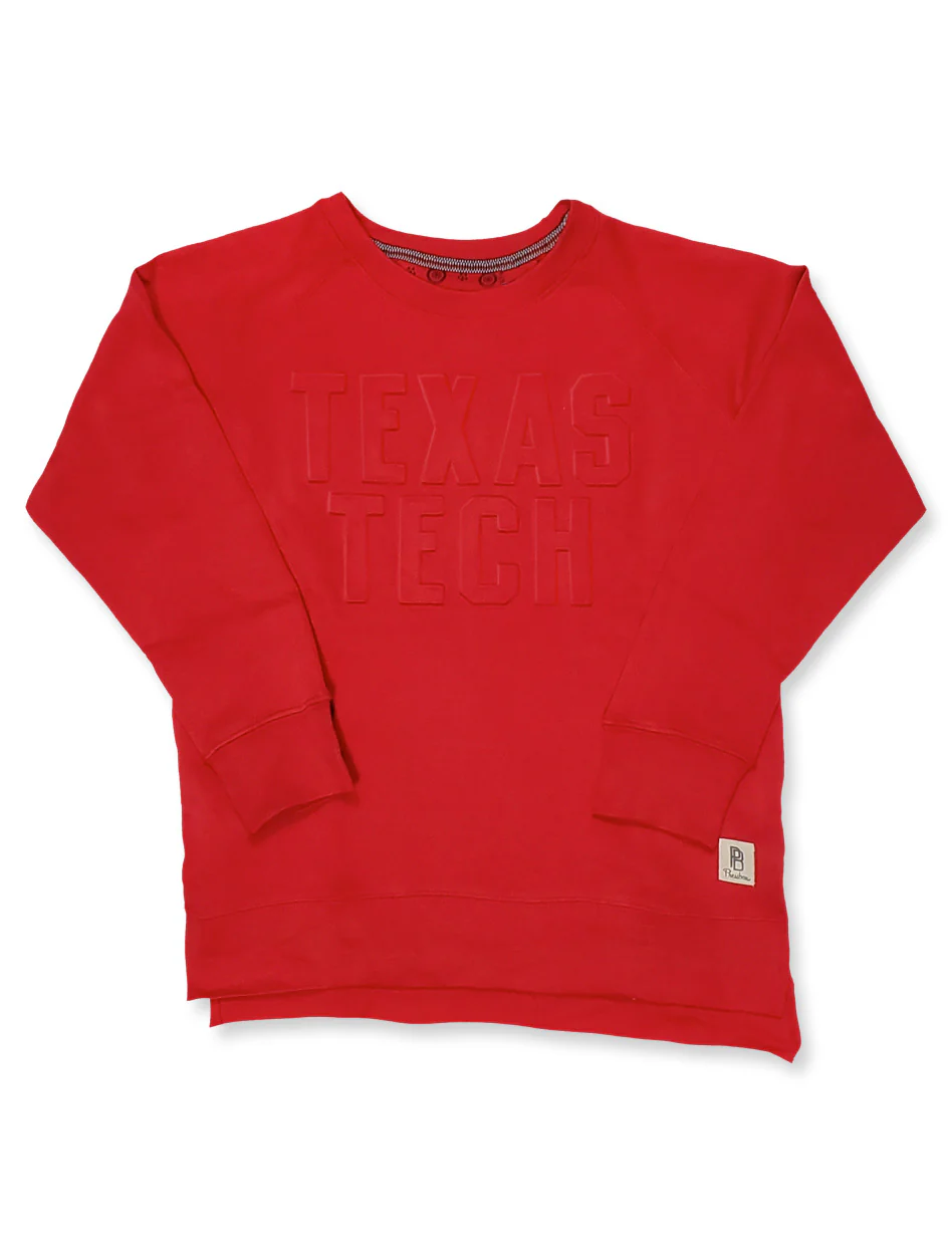 Press Box "Embossed" Oversized Hi-Lo Raglan Fleece - Image 2