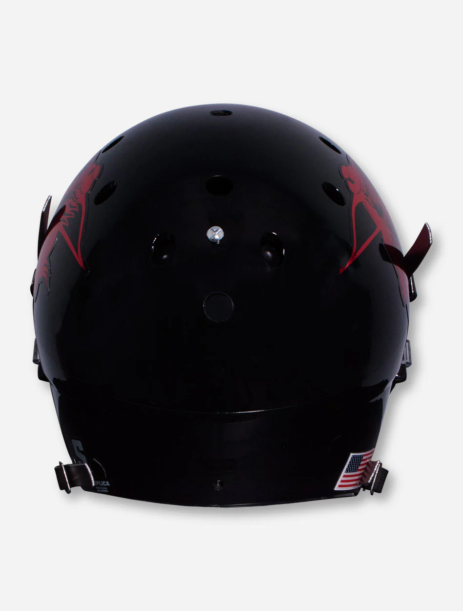 Schutt Texas Tech Metallic Masked Rider Black Replica Helmet - Image 4