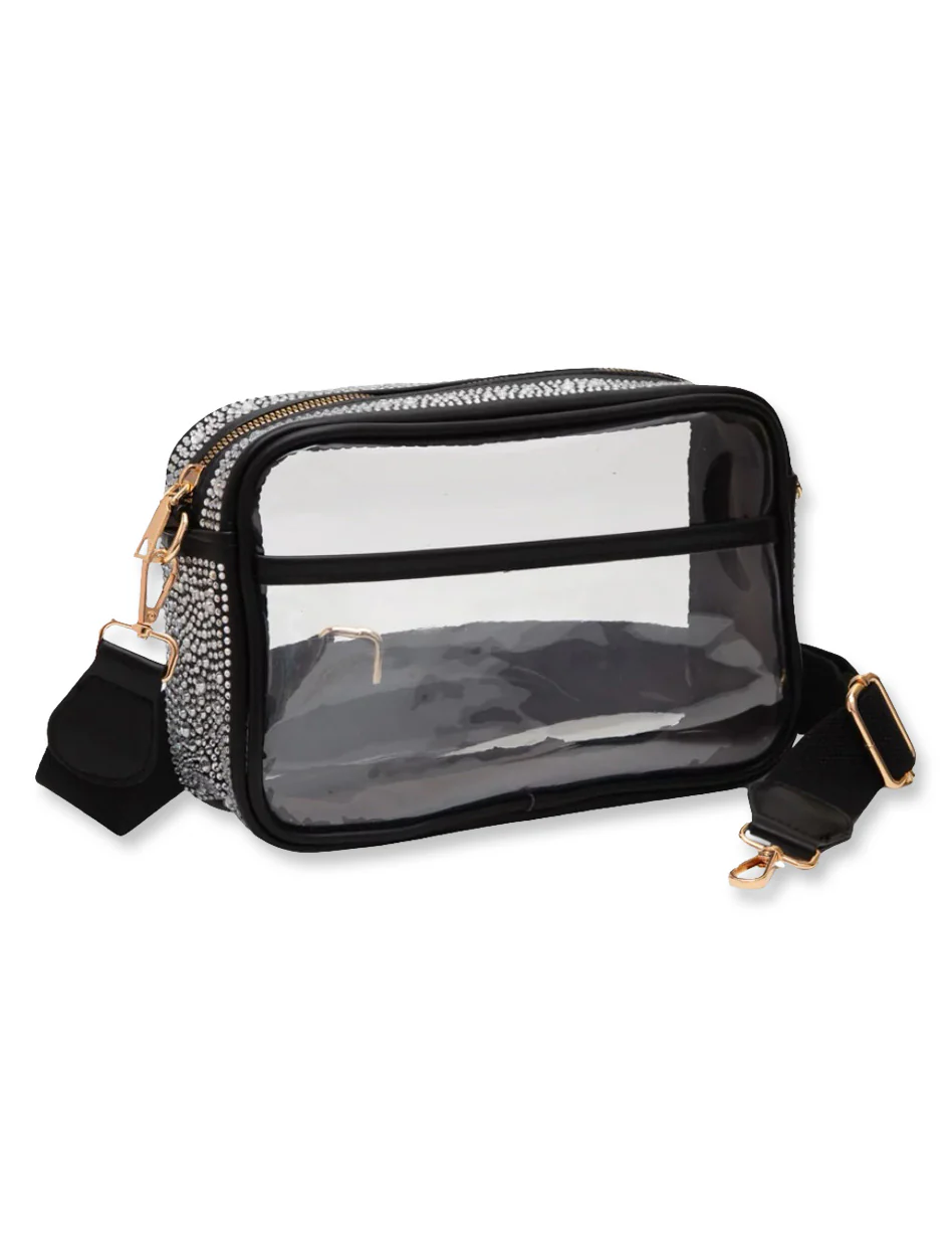 Team Color "Bling" Gameday Clear Crossbody Purse