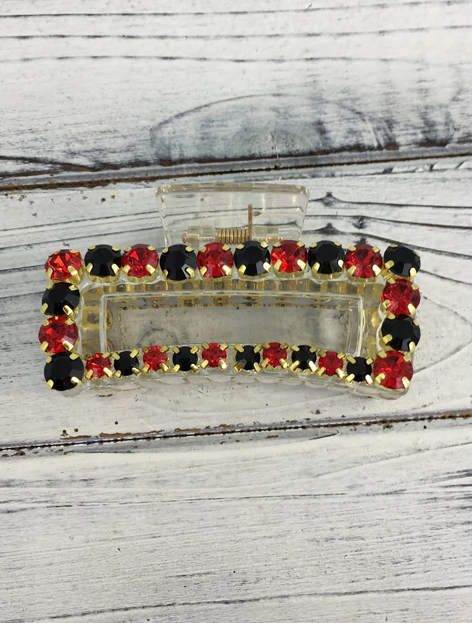 Team Color Rhinestone Claw Clip