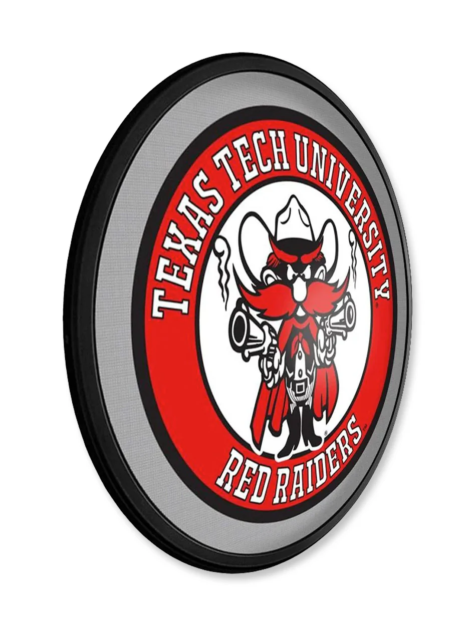 Texas Tech 18" Diameter Raider Red Slimline Lighted Wall Sign - Image 2