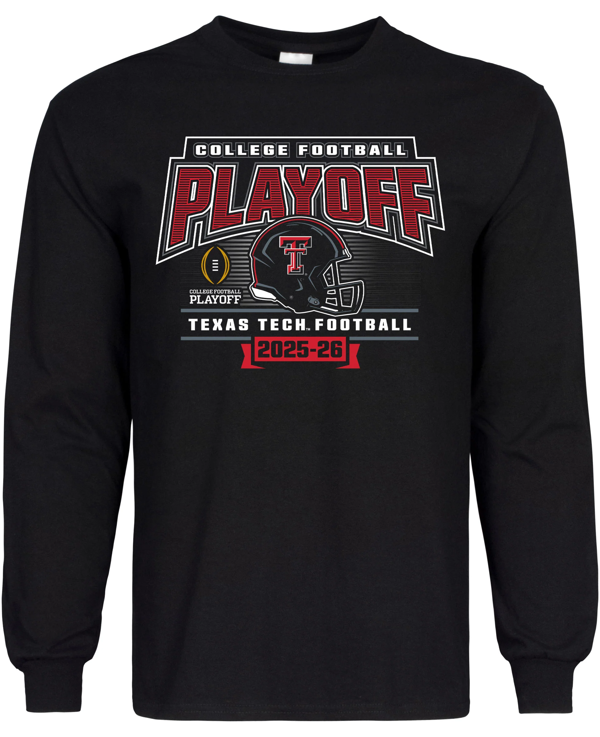 Texas Tech 2025 CFP - Long Sleeve - LED Helmet - BLACK