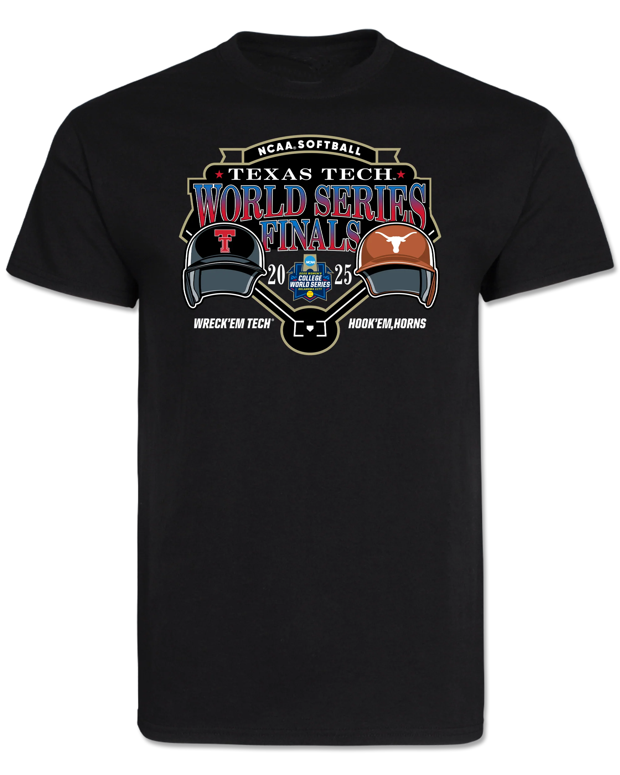 Texas Tech 2025 Softball College World Series Championship Finals "Matchup" Black T-Shirt