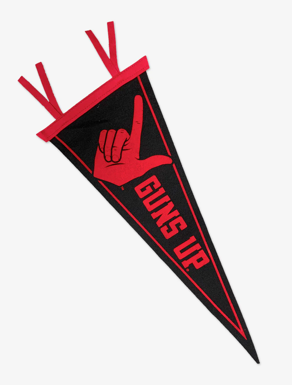 Texas Tech 9"x 24" Guns Up Flocked Pennant