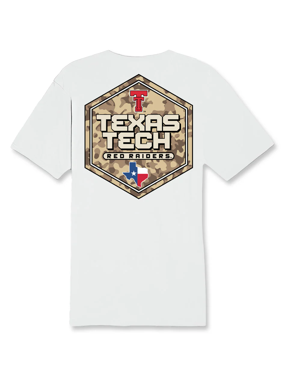 Texas Tech "Camo Hex" Baseball Short Sleeve T-Shirt