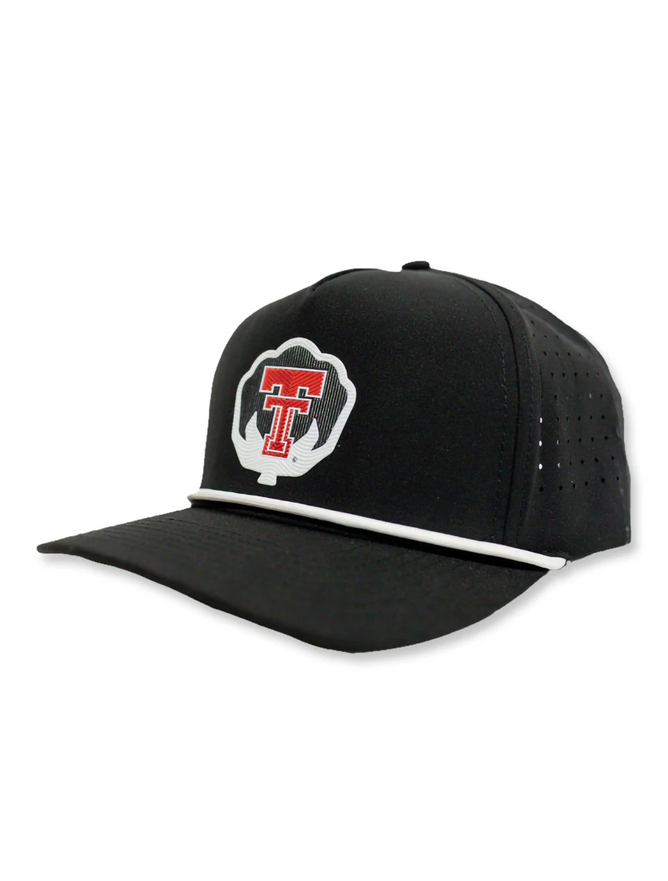 Texas Tech "Cotton Emblem" Sport Black Snapback Cap