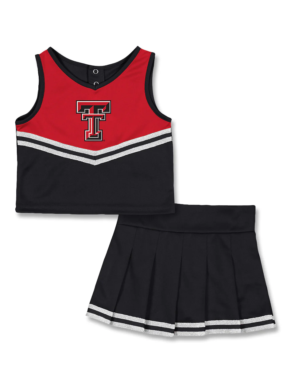 Texas Tech Dark Horse "Glitter" Toddler Cheer Set