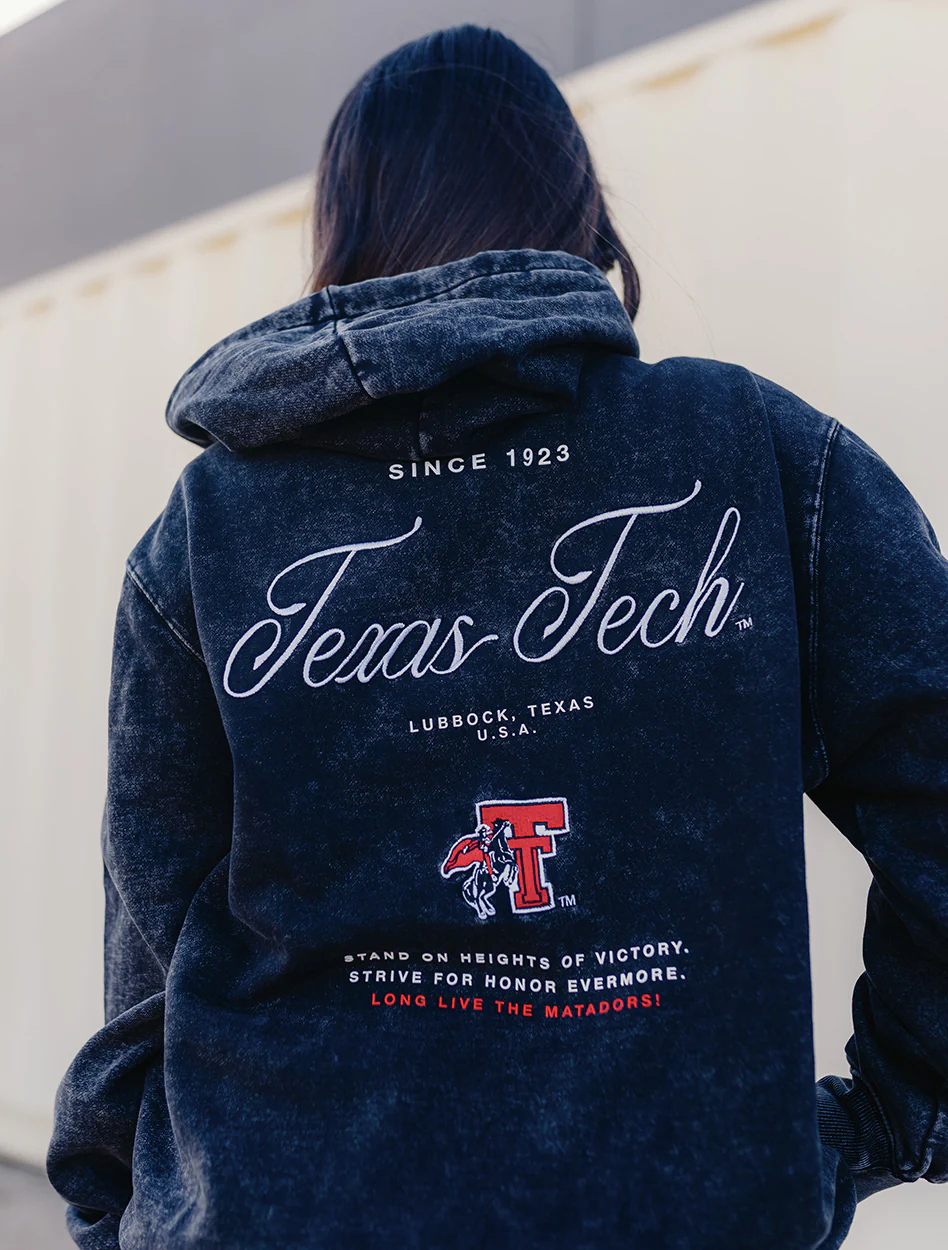 Texas Tech Dark Horse "Legacy Script" Vintage Hood