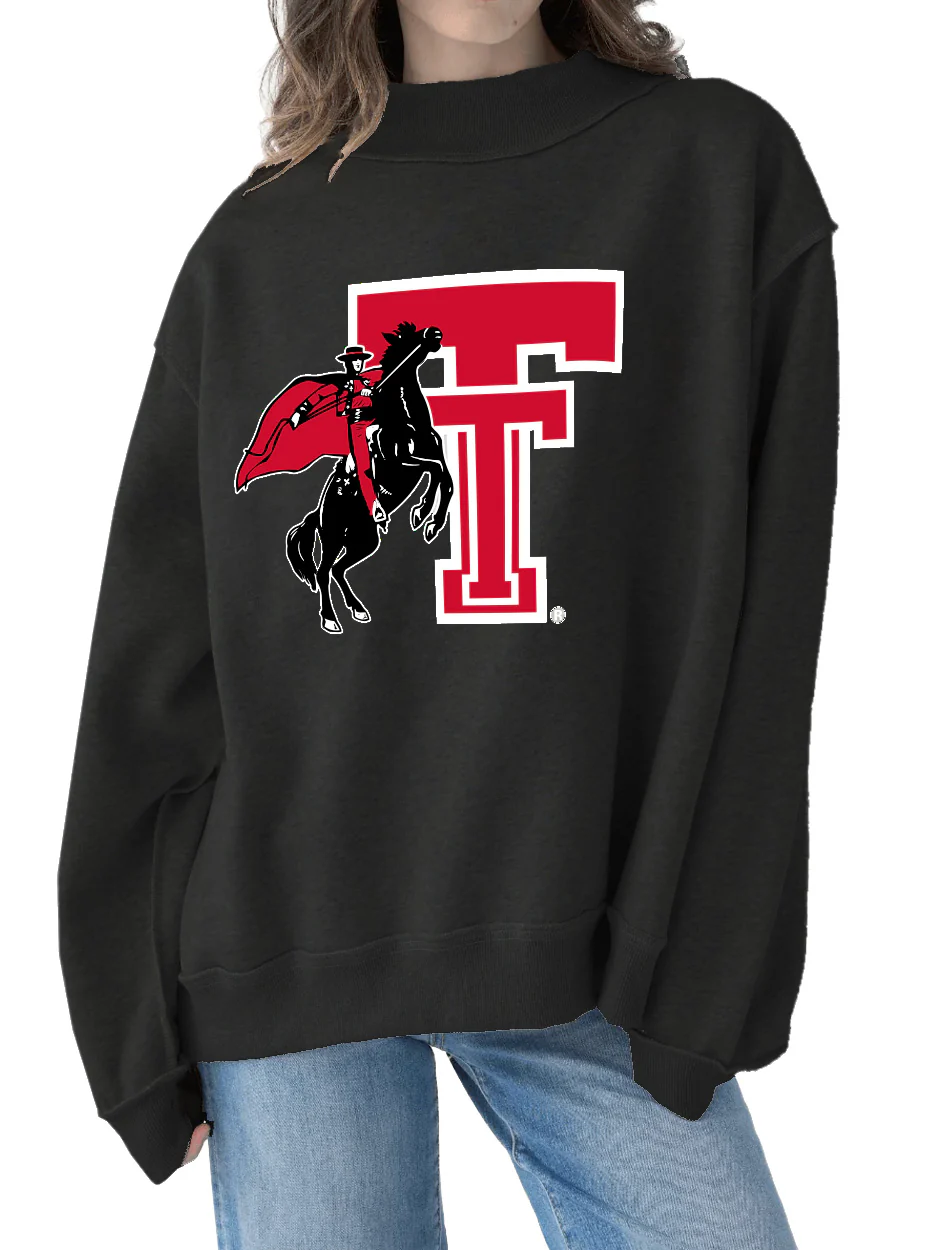 Texas Tech Dark Horse "Mock Neck Vault" Sweatshirt