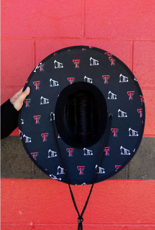Texas Tech Dark Horse PJM "Pumpjack" Black Straw Hat - Image 4