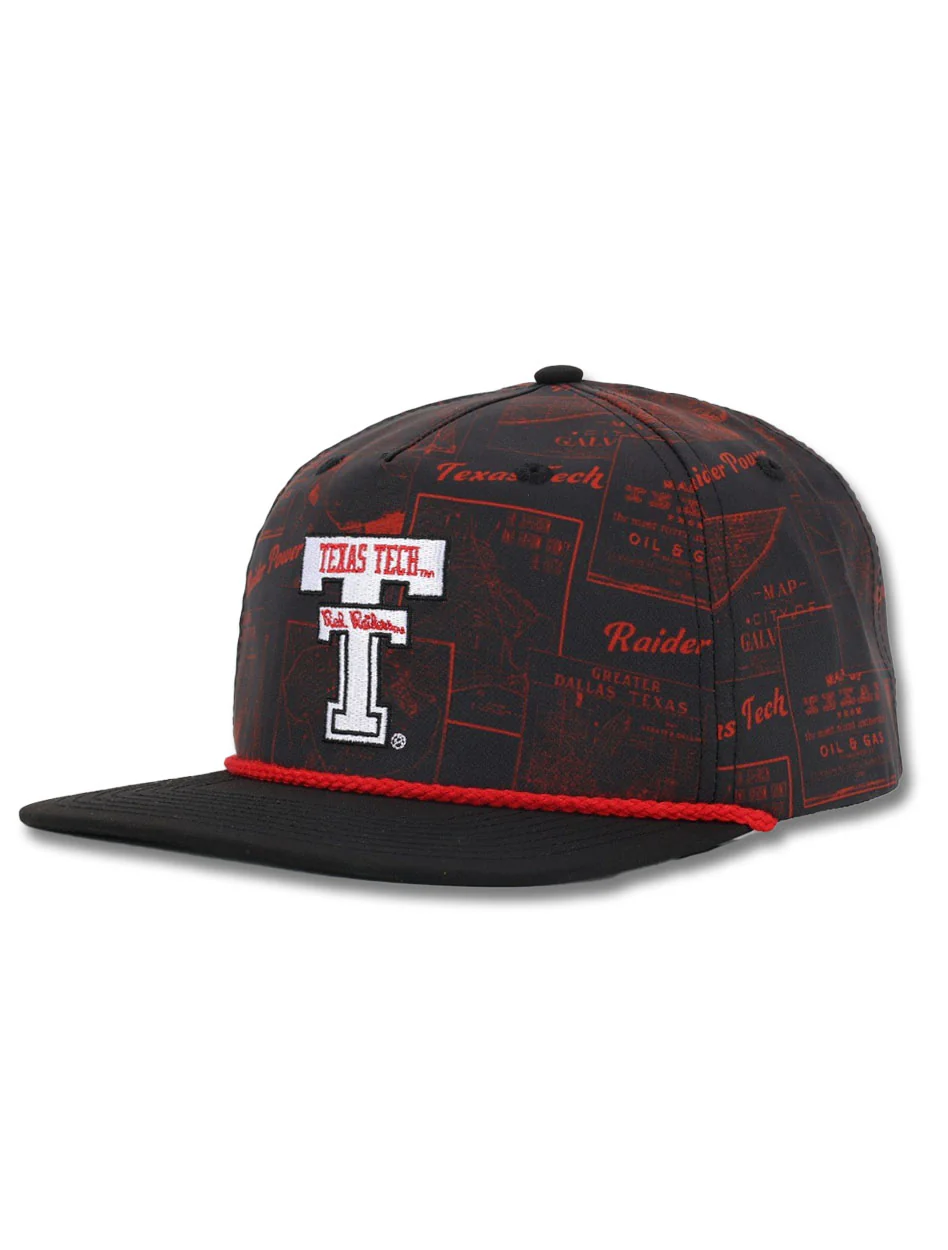 Texas Tech Dark Horse "Raider Power Map" Black Snapback Cap