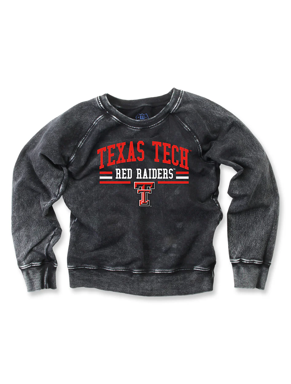 Texas Tech Double T "Bar Tee" Raglan Fleece KIDS Pullover
