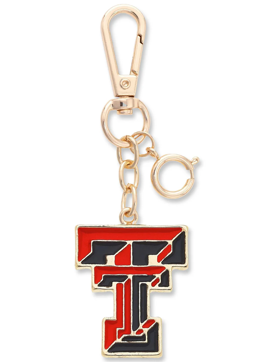 Texas Tech Double T Enamel Logo Bag Charm