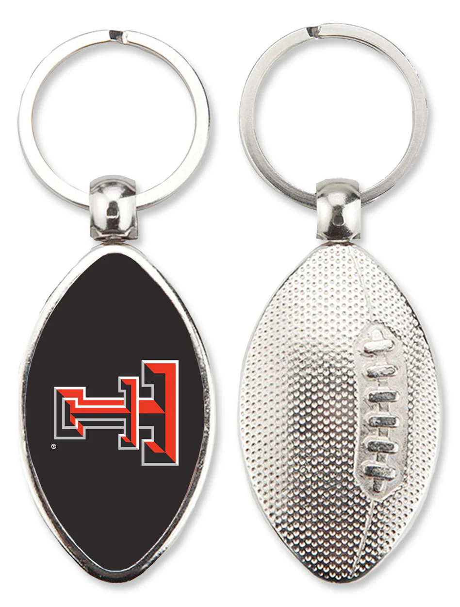 Texas Tech Double T "Football" Keychain