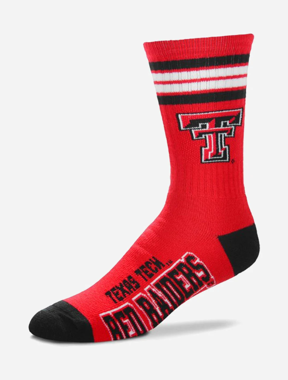 Texas Tech Double T & Red Raiders on Black & Red Socks
