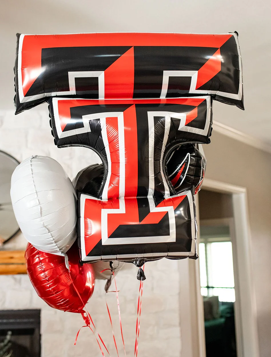 Texas Tech Double T Shaped 46" Mylar Balloon