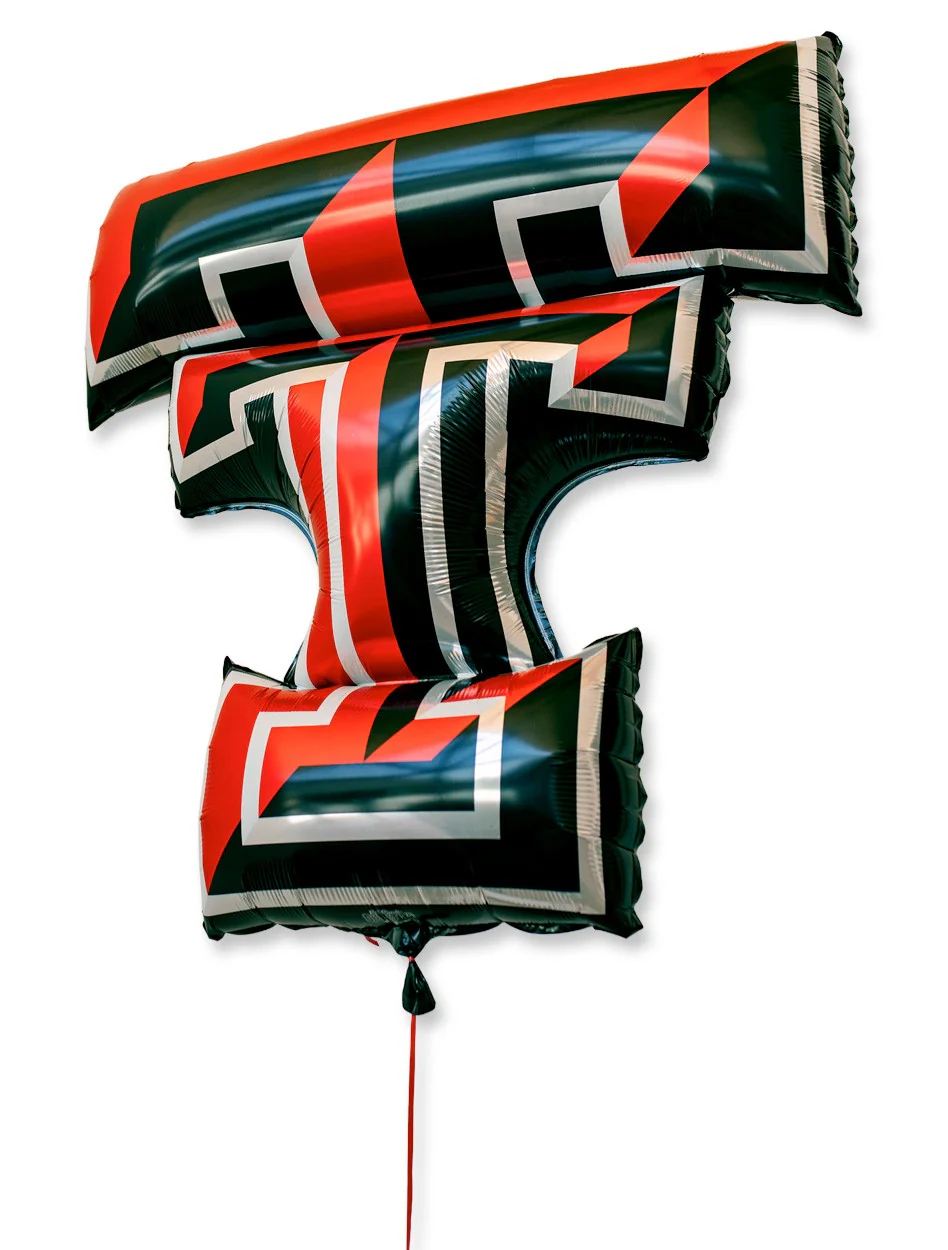Texas Tech Double T Shaped 46" Mylar Balloon - Image 2