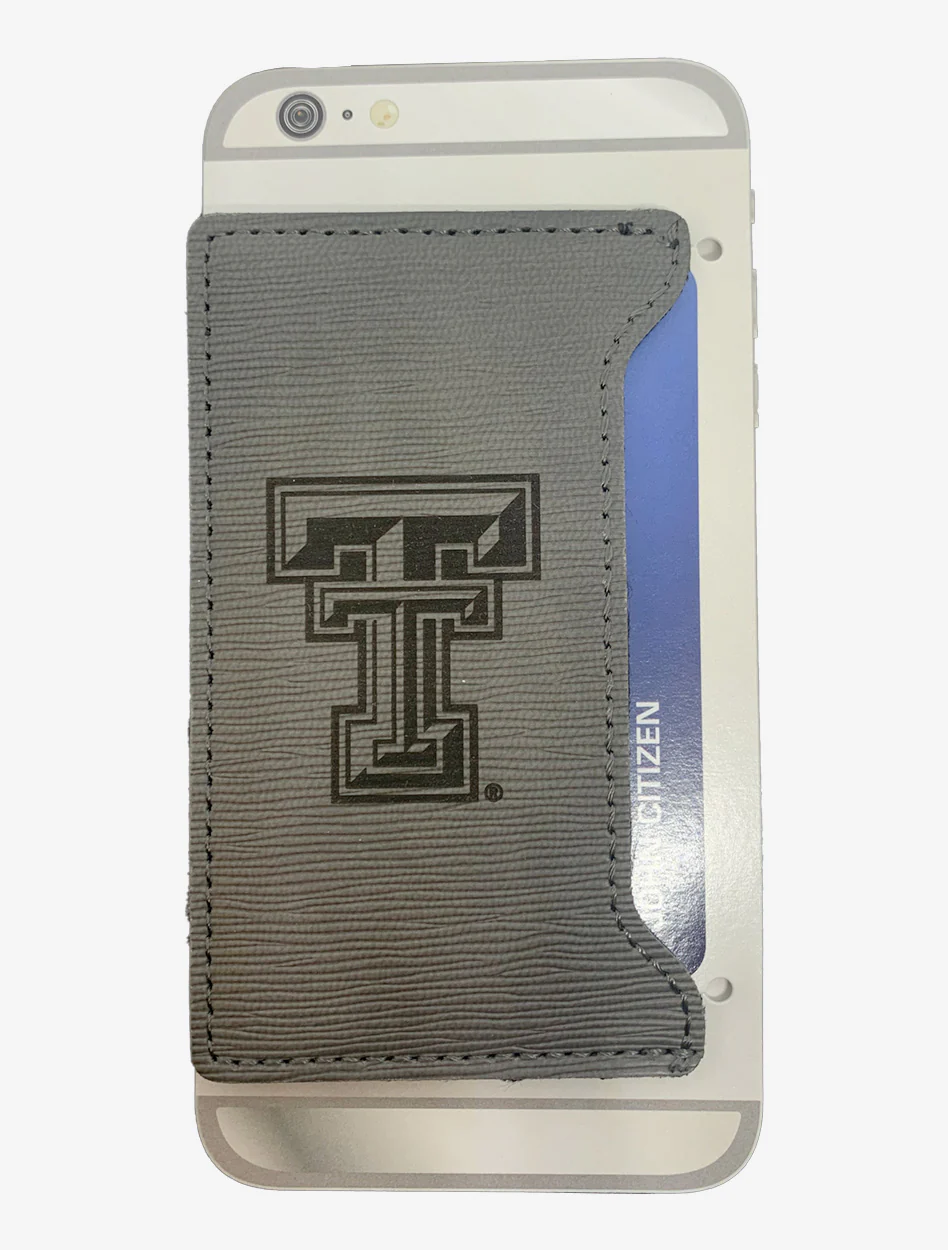 Texas Tech Double T Textured Grey Cell Phone Wallet - Image 2