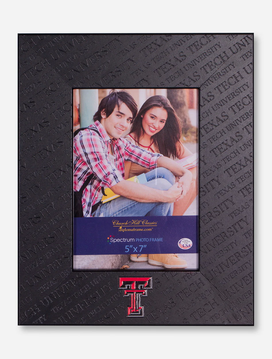 Texas Tech Embossed Black Vertical Frame