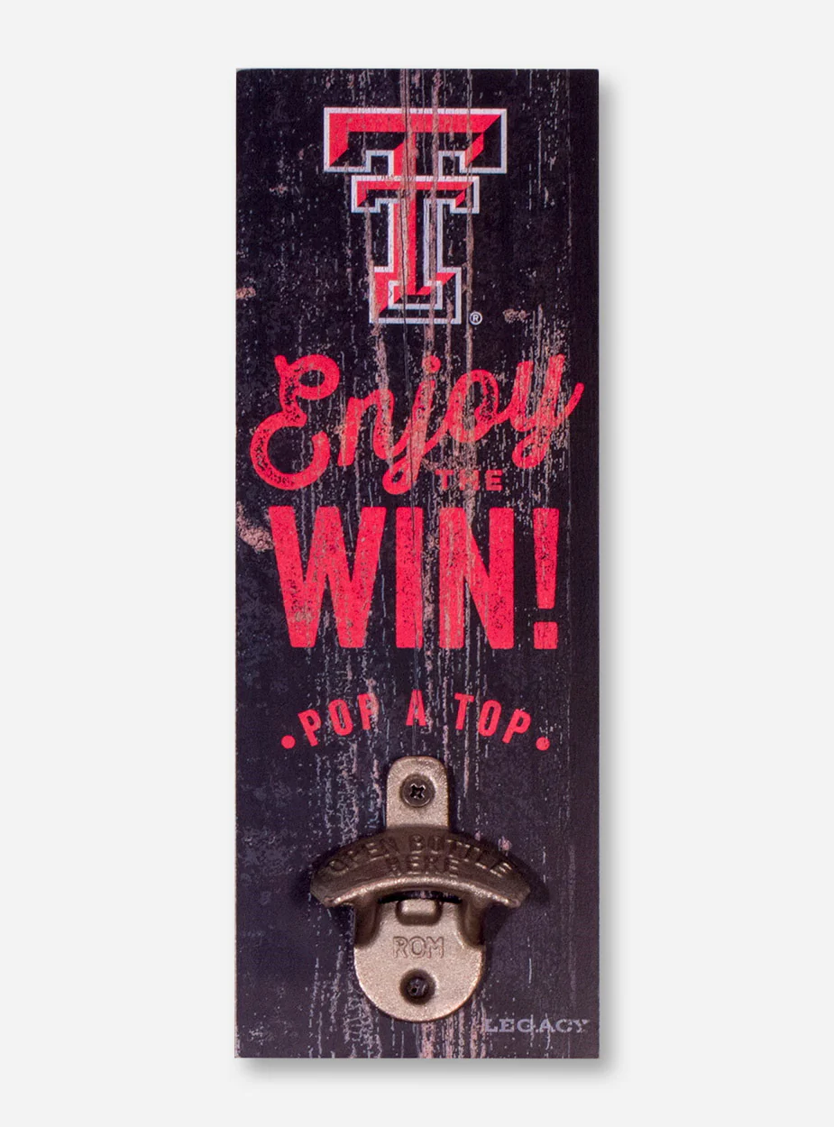 Texas Tech Enjoy the Win Wall Bottle Opener