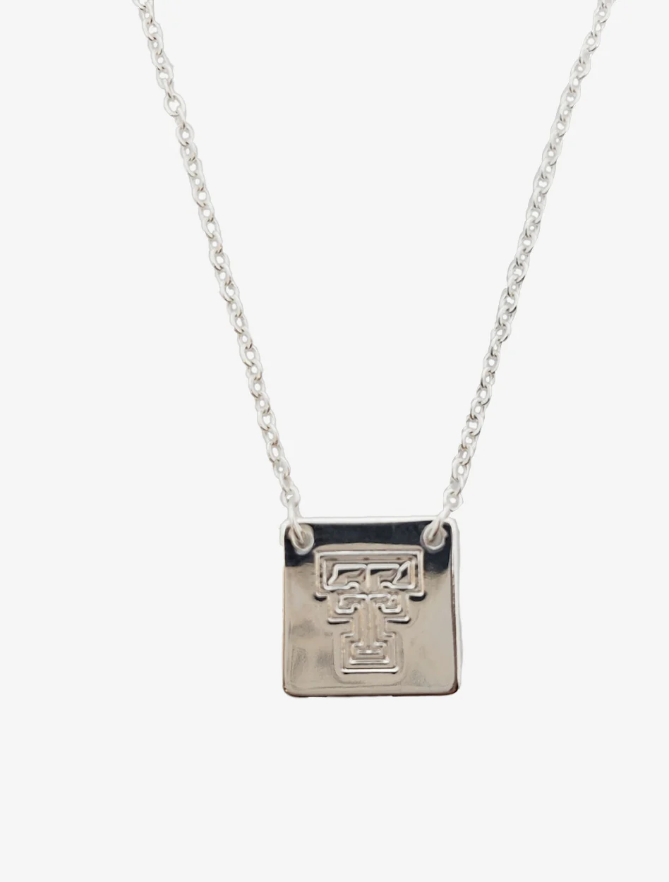 Texas Tech "Felicity" Double T on Square Charm Necklace - Image 2