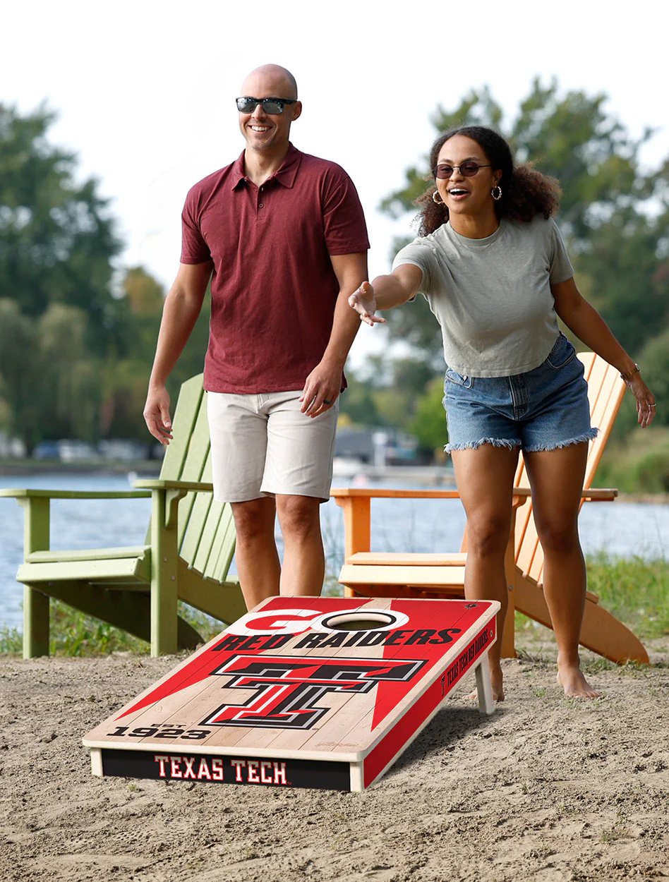 Texas Tech "Go Red Raiders" 2' x 4' Real Wood Corn Hole Board with Bags - Image 5