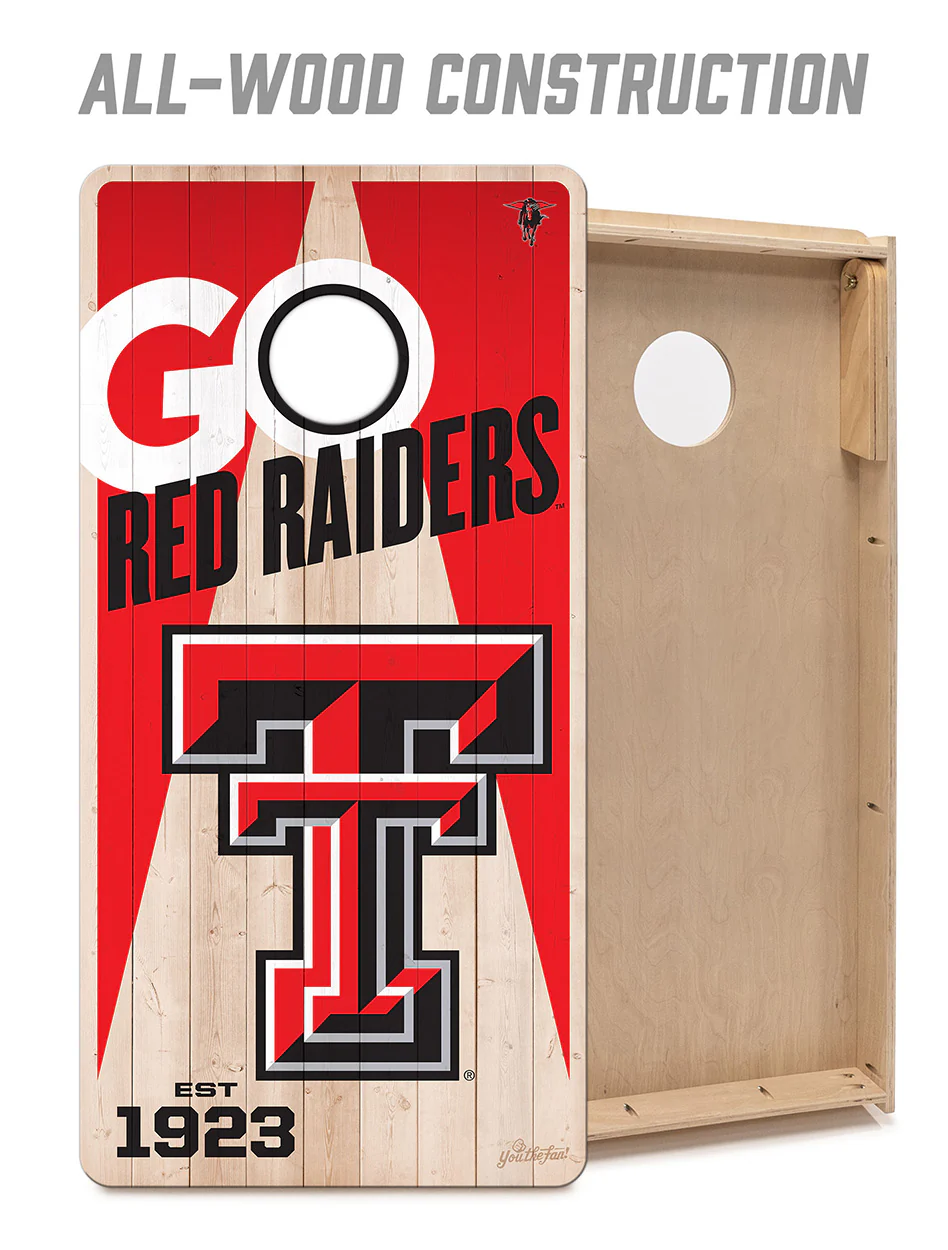 Texas Tech "Go Red Raiders" 2' x 4' Real Wood Corn Hole Board with Bags - Image 6