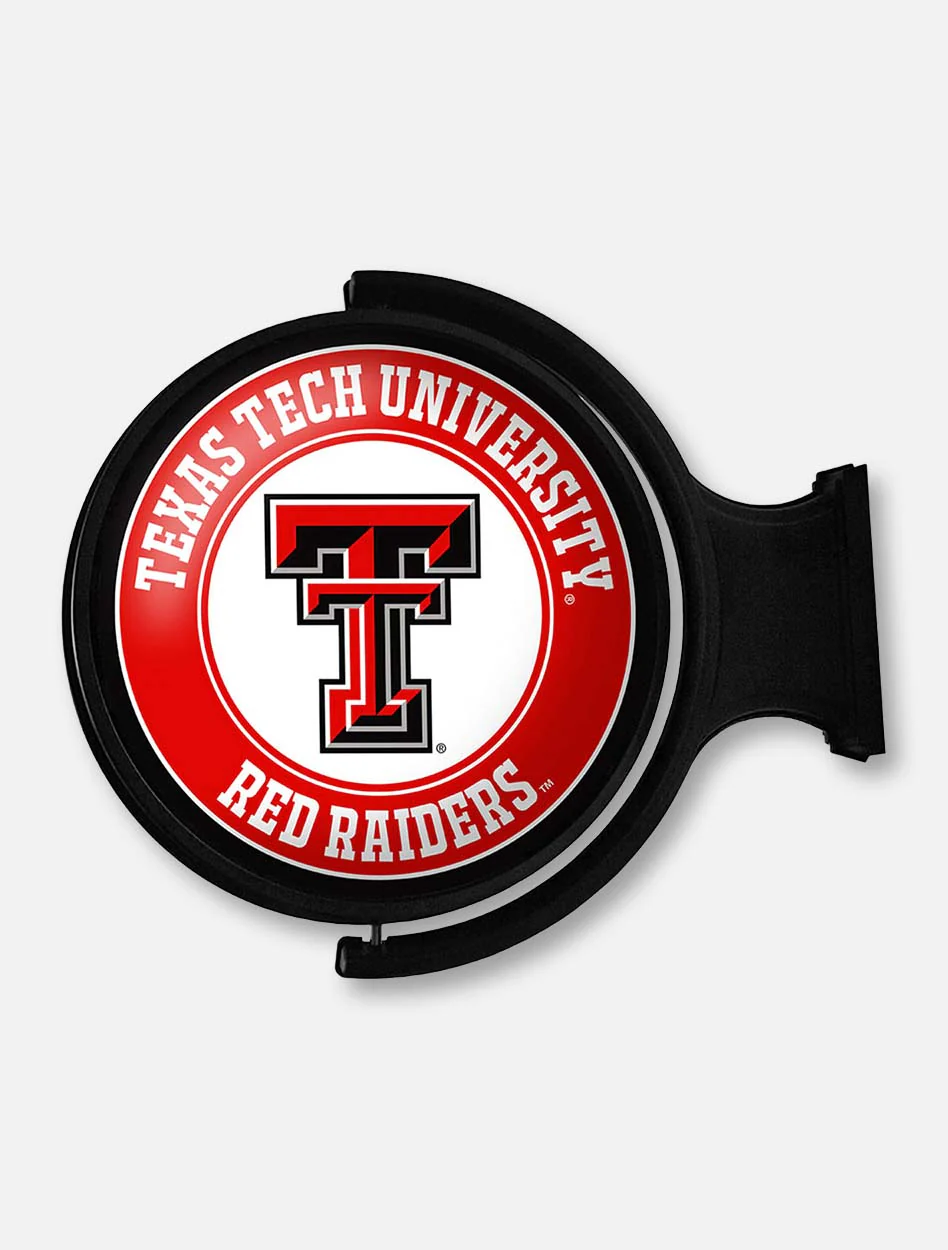Texas Tech Illuminated Rotating Sign with Double T - Image 2