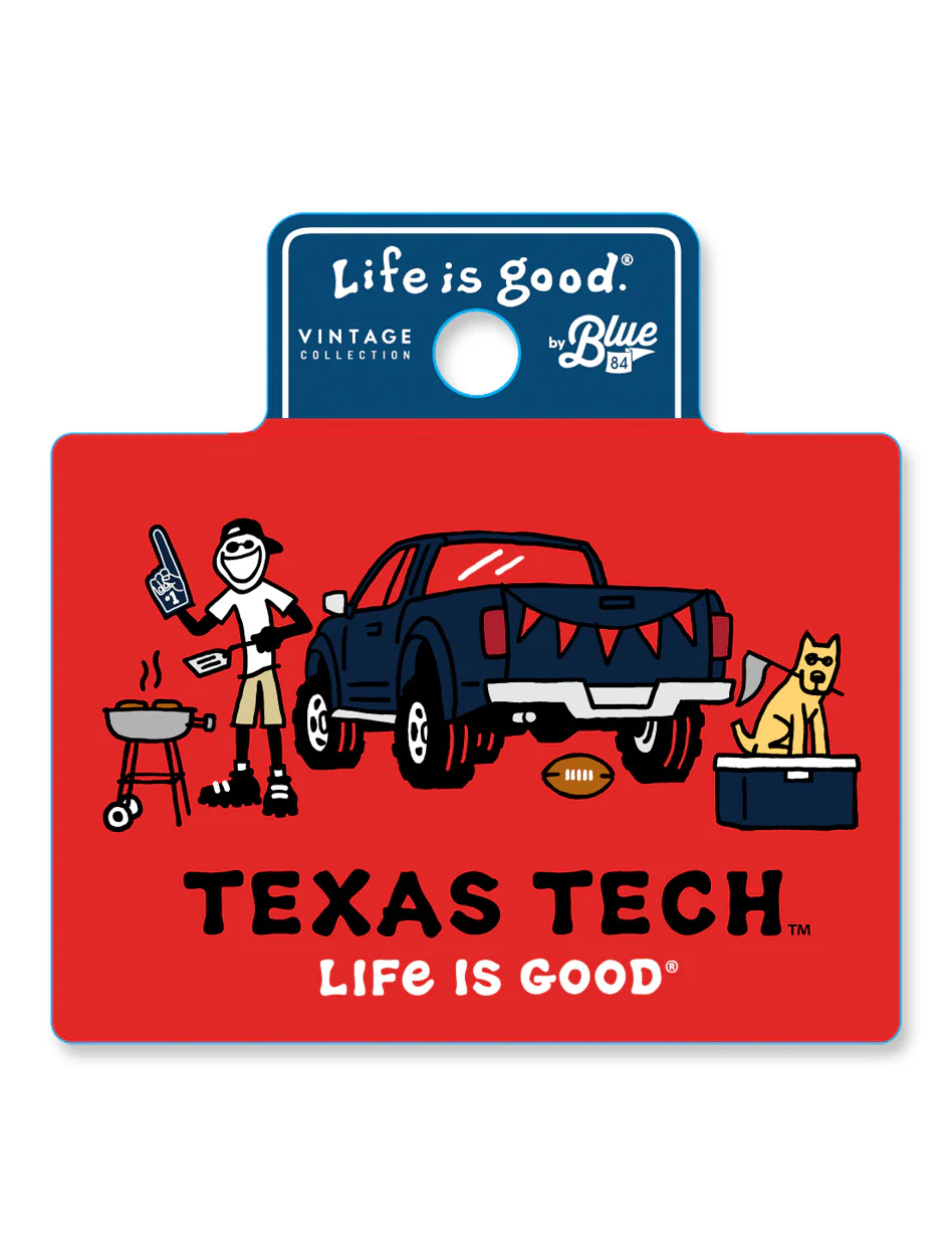 Texas Tech Life is Good "Jake Dog Tailgate" Decal