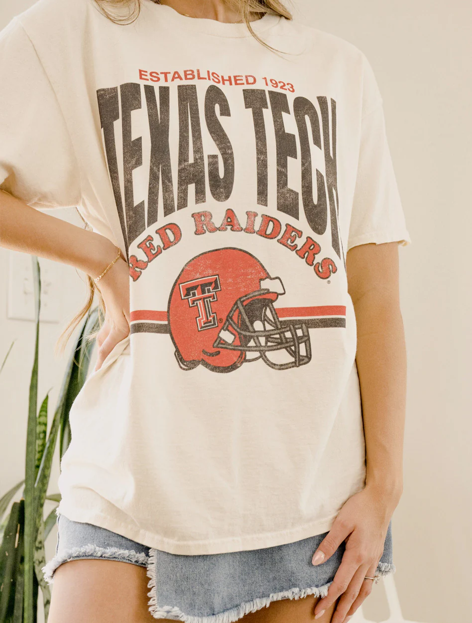 Texas Tech Livy Lu "Est. 1923 Helmet" Comfort Color Tee - Image 2