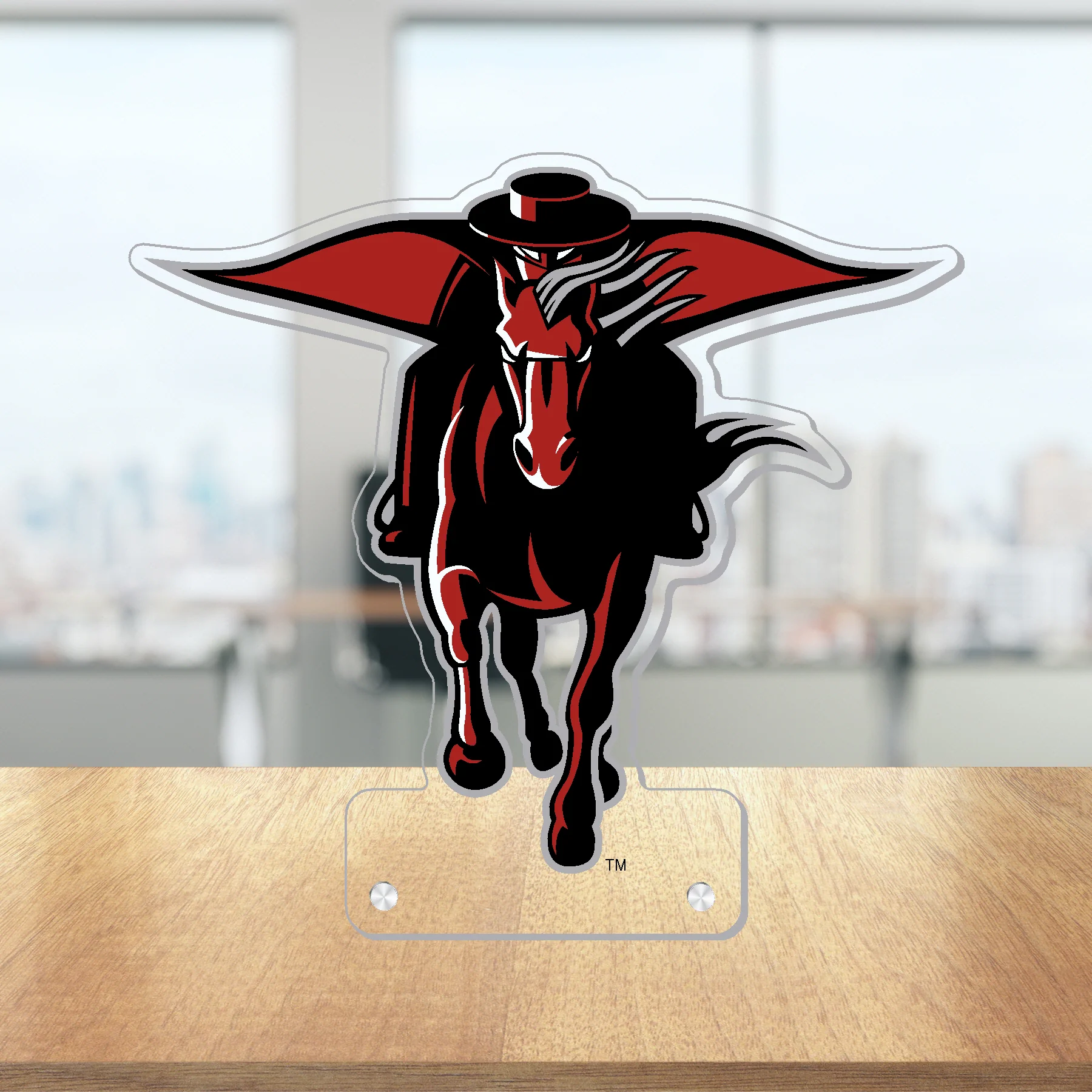 Texas Tech Masked Rider 9.5" Acrylic Standee - Image 2