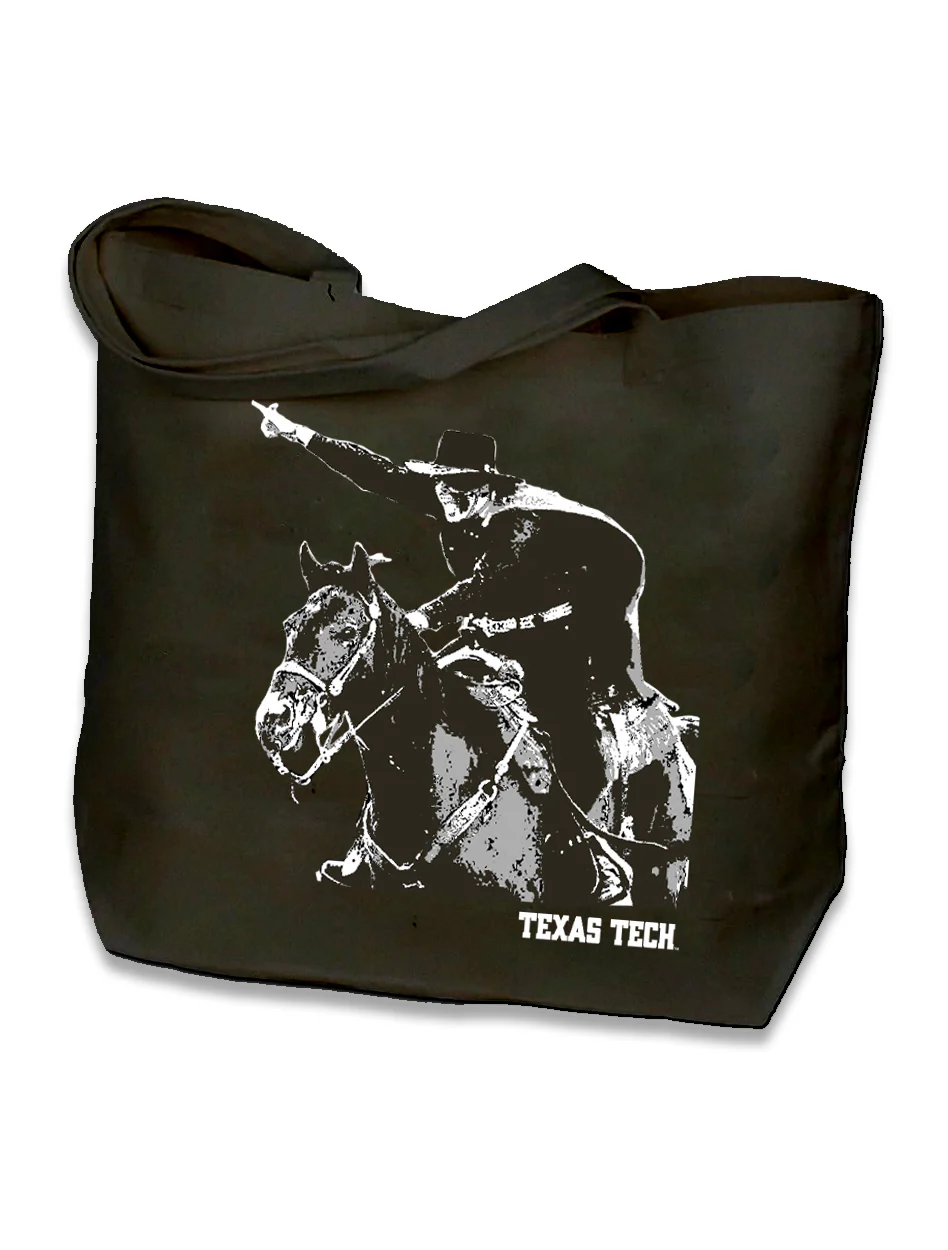 Texas Tech "Masker Rider" Large Canvas Tote Bag - Image 2