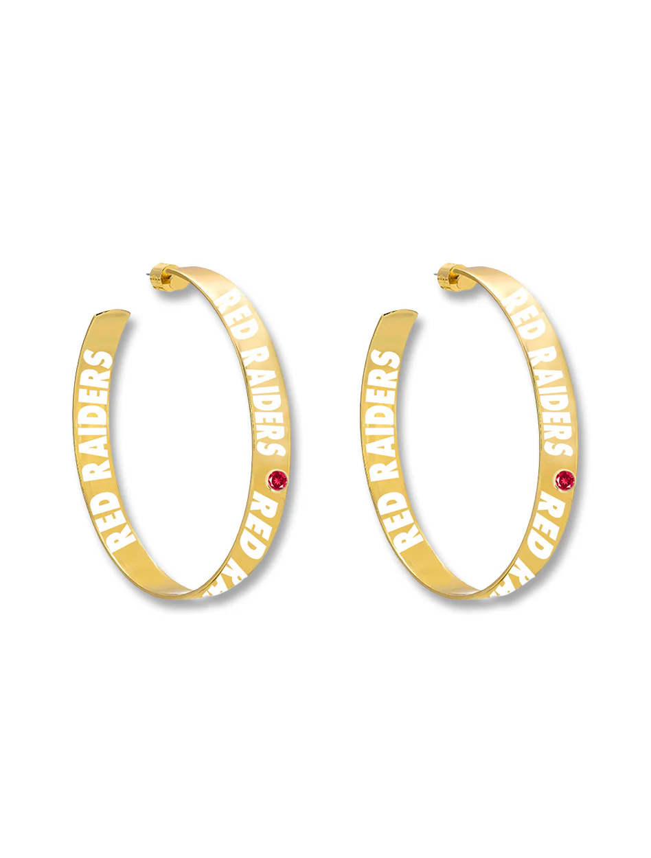 Texas Tech "Mittens" Hoop Earrings